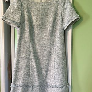 Preston & York A line dress. Never worn. Light blue and white.